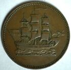 Ships Colonies   Commerce 1 2 Penny Token Prince Edward Island Canada Ship