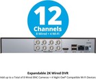 Night Owl 8 Channel 2k Dvr With 2-way Audio 2tb Hard Drive Dvr-ftd4-82-wa-vt3