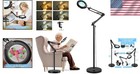 Led Magnifier Floor Lamp With Real Glass Lens   Stepless Dimmable Light