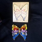 Extremly Rare Vhtf Doron Layeled Wooden Butterfly Puzzle Baby Einstein