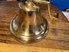 Vintage Polished Bronze Ship s Bell 8  Diameter With Wall Mount