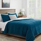 King Lofty Velvet Quilt Dark Teal Blue - Threshold  Luxurious Polyester Fill