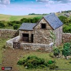 Farm Pig Pen Stone Built Farm Building 3d Printed Tabletop Terrain Dnd  28mm 
