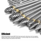 20pcs Tungsten Carbide Rotary Drill Bits 1 8  Shank Burr Die Grinder Carving Set