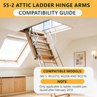 Attic Ladder Hinge Arms For Werner Models  Heavy Duty Galvanized  Post-2010