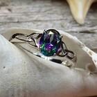 Celtic Ring Mystic Topaz Irish Scottish Welsh Promise Ladies Ring 925