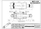 Hydraulic Cylinder Welded Double Acting 4  Bore 32  Stroke Cross Tube 4x32 New
