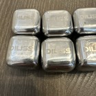  10  Stainless Steel Ice Cubes Chilling Stones Rocks Reusable Whiskey Wine Drink