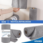 55 Pack Microfiber Cleaning Cloth Roll  Tear Away Reusable Towels  11  X 9 