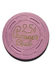-vintage Nevada-  pioneer Club   0 25 Cents Las Vegas Nevada -1955