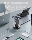Kakyanill 115w Usb Charging Station  Power Strip Tower With 9 Ac 8 Usb   6ft    