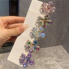 Hair Clips Crystal Elegant Glitter Hairpin Women Rhinestone Flower Accessories