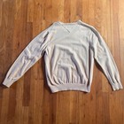 Tommy Hilfiger Men s V-neck Sweater Beige Tan Cotton Knit Pullover Size M