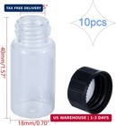 5ml Mini Clear Glass Vials With Plastic Screw Caps  10pcs