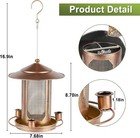Wild Bird Feeder Squirrel Proof Metal Bird Seed For Outside Hanging