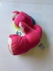 Vintage 1991 Fisher Price Puffalump Dinosaur Baby Pink Rattle Plush Googly Eyes