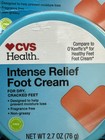 2 Cvs Intense Relief Foot Cream Dry cracked Feet 2 7oz Ea Creased Packaging