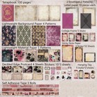 Vintage Scrapbooking Supplies Kit  185pcs Junk Journal Kit  A6 Scrapbook Paper