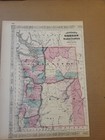 Johnson s 1864 Large Colored Map Of Oregon And Washington