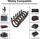 Xlr Cables Braided 1 2 Ft Short 6 Packs 3 Pin Xlr Jumpers Male To Female Patch C