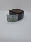 Original Soviet Russian Genuine Leather Belt Buckle Soldier Military Uniform