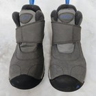 Keen Kids Grey Blue Waterproof Hiking Boots Hook Loop Strap Size 2 Us Kootenay