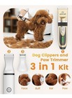 Oneisall Pet Clippers And Paw Trimmer Kit For Small Large Dogs Cats Low Noise