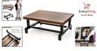 Heavy Duty Wood Step Stool 500lb Capacity Anti-slip Bed Steps Metal Frame Riser