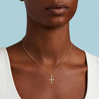 Cross Necklace For Women 14k Gold silver Plated Dainty Small Cross Pendant Choke