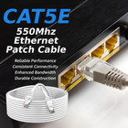 20 Ft Cat5 Cable Cat5e Rj45 Lan Network Ethernet Router Switch White Patch Cord