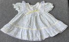 Vintage Toddler Girls Dress Floral Lace Ruffle Trim