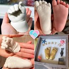 Baby Footprint And Hand Casting Kit  2 Pack  Personalized Baby Gifts For New Mom