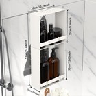 Over The Glass Shower Caddy Hanging  2 Tier Stainless Steel Rustproof Shower    