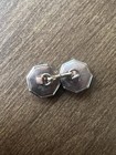 Vintage Art Deco Tuxedo Set Abalone Gold Plate Cuff Links Shirt Studs In Box