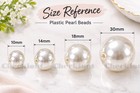 168pcs Mixed Size Plastic Pearl Beads Balls Vase Filler Wedding Diy Craft Decor
