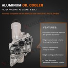 Aluminum Oil Cooler Filter Housing For Bmw 230i 330i 430i 530i X3 X4 B46b48 2 0l