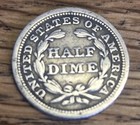 Usa 1853 Half Dime Silver Coin Very Fine Condition 5 Cent United States
