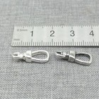 2pcs Of 925 Sterling Silver Spring Gate Swivel Push Clasps For Bracelet Necklace