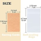 Earring Display Cards With 100 Pcs Earring Holder Cards 200 Pcs Zk100-brown