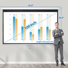 100  Projector Screen 16 9 Hd Diagonal Pull Down Home Theater Projection Screen 