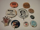 Vintage Pinback Button Lot 100  Mixed Promotional Advertising Store Pin Badges