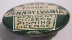 Original Vintage 1935 Pennsylvania Pa Resident Fishing License Button Pin Badge