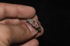 Ancient Eastern Roman Bronze Ring With Carnelian Intaglio Bezel