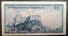 1984 Scotland  Royal Bank 5 Pounds P342b  B37-385859 