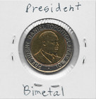 Kenya 20 Shillings 1998 K32 President   2 Lions Bimetal One Year Type Mint Uk