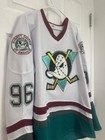 Vtg Anaheim Mighty Ducks Conway  96 Hockey Jersey Adult L White Nhl 90s Rare 143