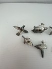 Vintage Reed And Barton Pewter Animal Birthday Cake Candle Holders Set Of 6
