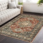  Oriental Area Rug  3x5 Washable Rugs For Living Room Non Slip Entry Mat  