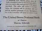 Vintage Loose Coin Deposit Envelope U s  National Bank Of Denver