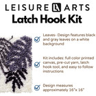 Leisure Arts Latch Hook Kit Leaves  16   Latch Hook Kit  Latch Hook Rug Kits 